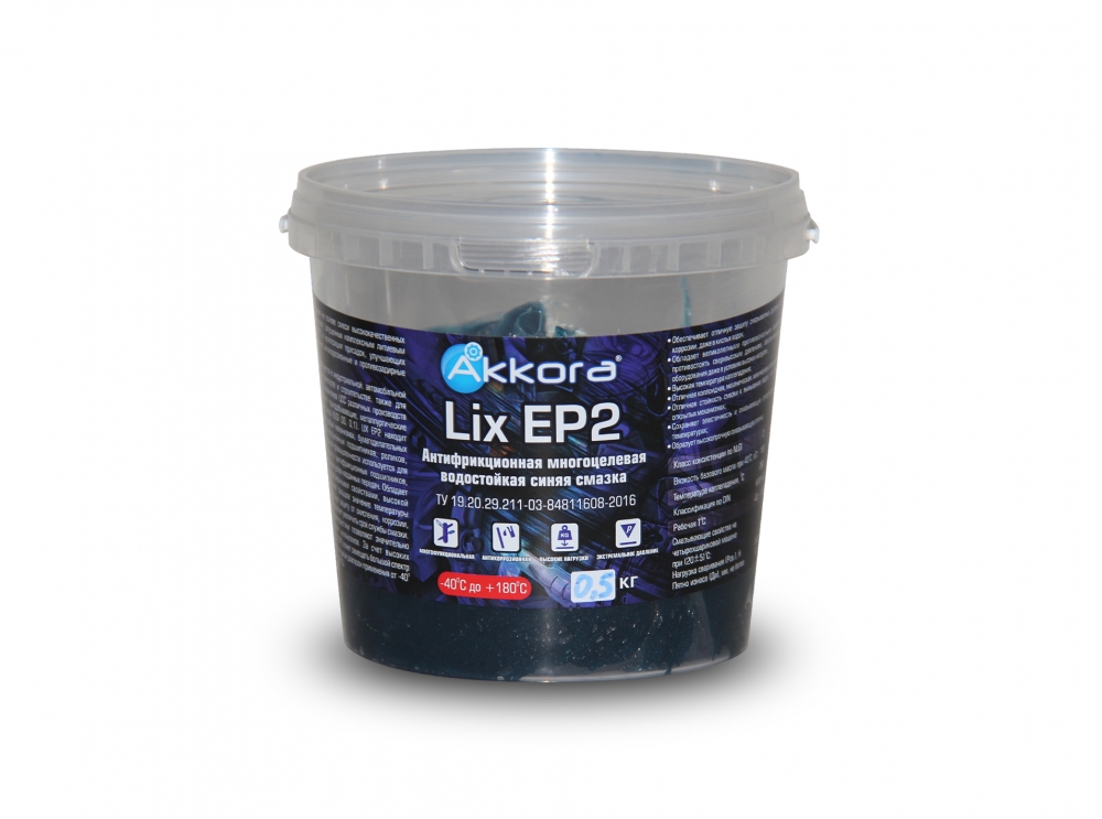 Смазка Пластичная Akkora Lix Ep2 0,5кг